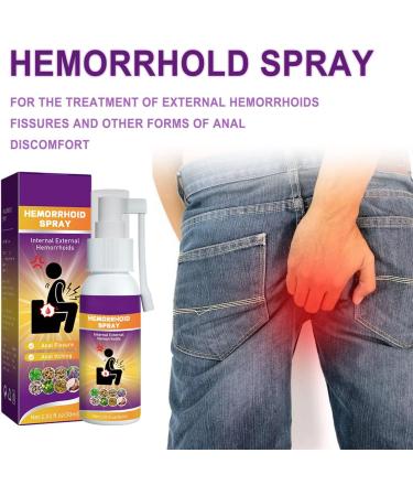 2pcs Hemorrhoid Spray Topical Hemorrhoid Relief Spray Relieve Swelling and Reduce Discomfort of Hemorrhoids Hemorrhoid Cure Liquid 30ml - Buy Online on GoSupps.com