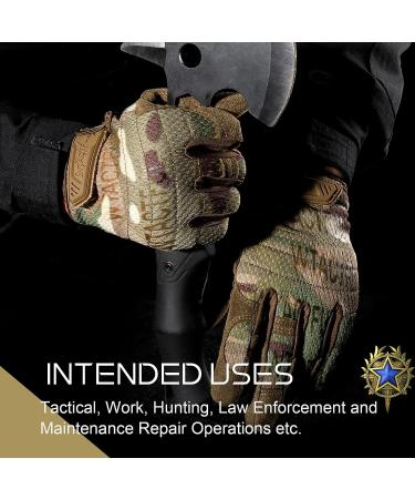 Men's Full Finger Tactical Gloves for Airsoft, Paintball, Work & Hunting - Large Size, Multicolor - Buy Online on GoSupps.com