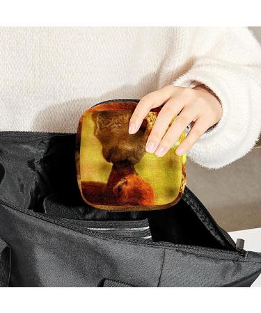 GIAPB Period Bag Sanitary Napkin Storage Bag Period Pouch Travel Makeup Bag Alpaca Animal Color474 - Buy Online on GoSupps.com