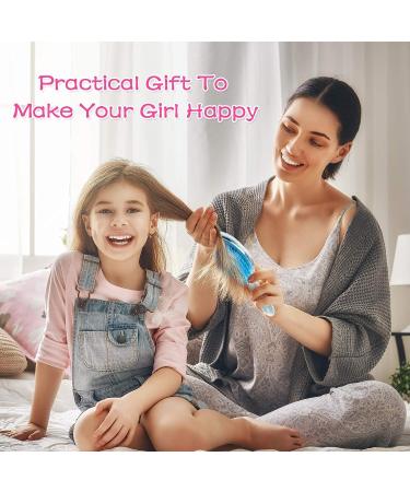 Kids Wet Hair Brush Set - 2 Confetti Glitter Detanglers for Girls | Soft Bristles Massage Brush | Ideal Christmas Holiday Gift (Bunny and Unicorn) - Buy Online on GoSupps.com