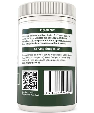 BEEF BONE BROTH CONCENTRATE - Made from top Australian Grass-Fed Cattle - full of protein and collagen | 35 servings makes 2.25 gallons of broth | Just add water | Keto & Paleo Friendly Original - Buy Online on GoSupps.com