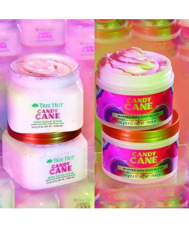 Tree Hut Candy Cane Holiday Gift Set: Shea Sugar Scrub & Whipped Body Butter (26.4 oz) - Buy Online on GoSupps.com