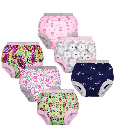 BIG ELEPHANT Baby Girls' Padded Potty Training Pants Underwear Dream Ballet 6 Pack 3T (Pack of 6)