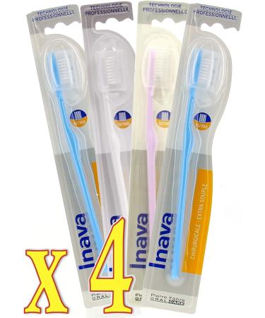 Inava Surgical Toothbrush 15/100 - Set of 4 | Best for Oral Care | International Shipping - Buy Online on GoSupps.com