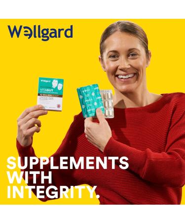 Wellgard Vitagut Probiotics for Gut Allergen-Free 12 Billion CFU Per Capsule Scientifically Proven Vegan Made in UK - Buy Online on GoSupps.com