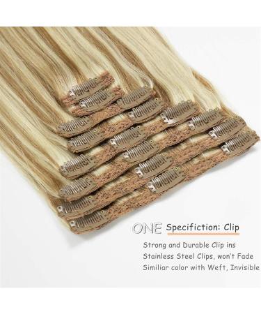 Hair Extensions 120G Real Hair Extensions Clip in Human Hair Natural Silky Straight Hair Extensions Balayage Clip in Hair Extehsions Golden Brown P8/613 Mixed Bleach Blonde Hairpiece (Size : 22inches 22inches 120g/Set - Buy Online on GoSupps.com