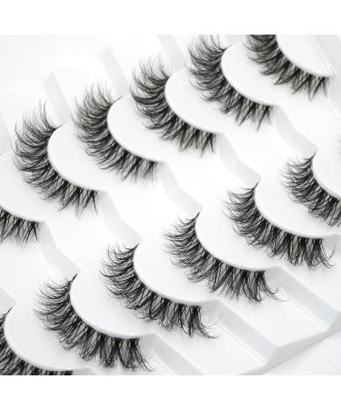 Buy 3D Clear Band Mink Eyelashes - Natural Cat Eye Wispy Reusable 7 Pairs (Happy Heartbeat No.218) - Shop Internationally! - Buy Online on GoSupps.com