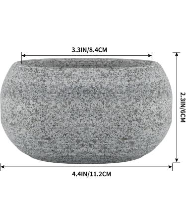 BIMUYI Natural Granite Shaving Bowl | Decorative Soap & Cream Shaving Stone Bowl for Ideal Grooming | International Shipping Available - Buy Online on GoSupps.com