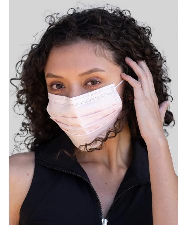 Juicy Couture 3-Ply Disposable Face Masks Pack - Blush Solid/Blush Leopard (10 Count) - Buy Online on GoSupps.com