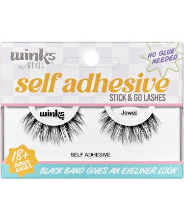 Ardell Winks Self Adhesive Lashes Jewel Easy-to-Apply Lightweight Full-Volume Flare No Glue Needed 1-pair
