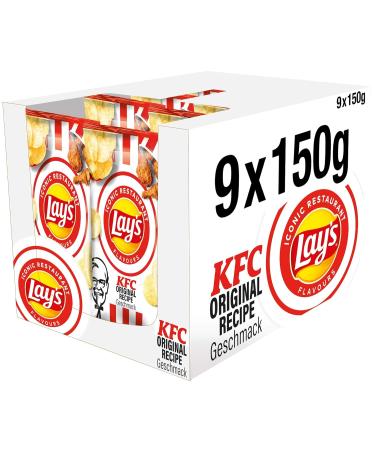 Buy Lay's KFC Kentucky Fried Chicken Crispy Potato Chips - Perfect Snack for Parties (9 x 150g) - International Shipping Available - Buy Online on GoSupps.com