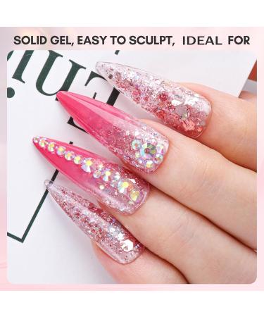 Makartt 4 in 1 Solid Builder Gel for Nails - Nail Extension, Sculpting, Glue & Rhinestone Adhesion | Hard Gel, Lamp Required - Roseate Radiance - Buy Online on GoSupps.com