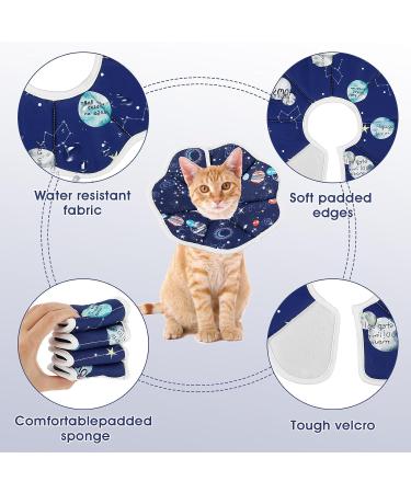 TIESOME Small Cat Cone Collars Adjustable Kitten Recovery Cone Collar After Surgery Fasteners Collars for Small Cats Protective Cat Recovery E-Collar 6.3-9inch Neck Diameter(S Size Constellation) - Buy Online on GoSupps.com