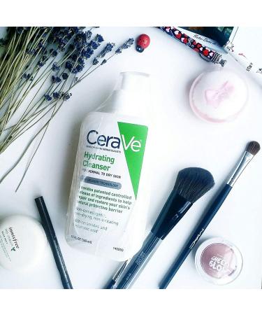 CeraVe Hydrating Facial Cleanser 12 fl oz - Gentle Moisturizing Cleanser for All Skin Types - Buy Online on GoSupps.com