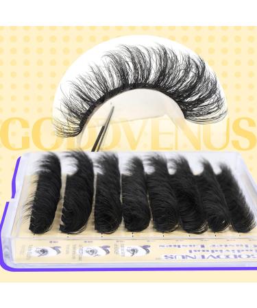 Cluster Lashes Kit 300D Thick Eyelash Extension Kit DIY Individual Eyelashes DD Curl Russian Eyelashes Individuals Kit Fluffy Lash Clusters Extensions with Bond and Seal Lash Tweezers by Goddvenus F-300D lash extension kit - Buy Online on GoSupps.com