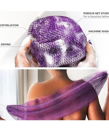 African skin smoothing peeling deep cleansing bath massage for arms legs feet neck and back daily care travel gym bathroom Lilac - Buy Online on GoSupps.com