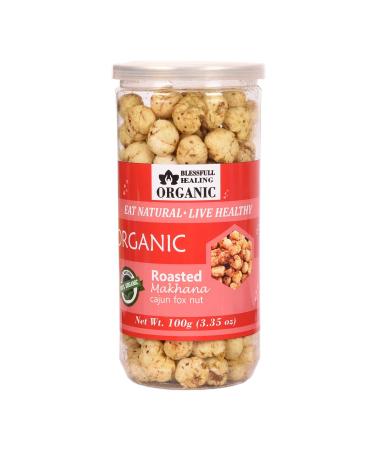 Blessfull Healing Organic Makhana with Roasted Cajun Flavor 100 grams