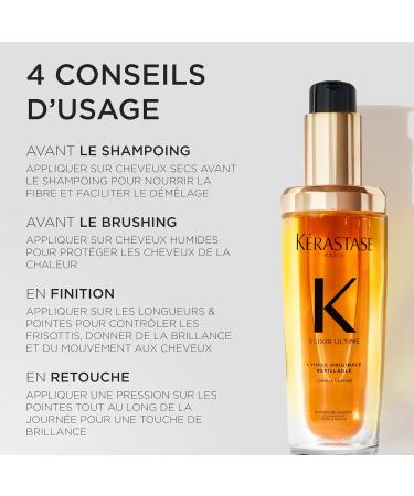 K RASTASE Elixir Ultime - L'Huile Originale - Huile Capillaire Nourrissante Multi-Usage - Soin Thermo-Protecteur Sans Rin age - Huiles de Cam lia & Argan - Tous Types de Cheveux Recharge - Buy Online on GoSupps.com