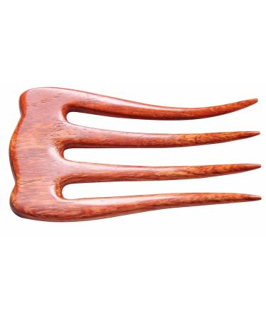 MaryCrafts Wooden Rosy Hair Comb Hair Pin 4 Prongs Fork Accessory Handmade - Buy Online on GoSupps.com