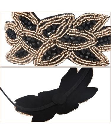 3 Pieces Beaded Leaf Flapper Headband 1920s Vintage Rhinestone Hairband Hair Accessory (Color Set 1) - Buy Online on GoSupps.com