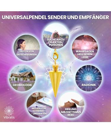 Vibratis Fortune-Telling Clock - Gold-Plated Brass Universal Pendulum for Radiesthesia & Planning - Buy Online on GoSupps.com