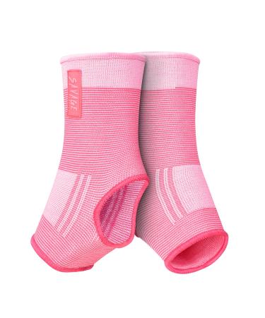 Ankle Brace for Men Women & Youth - Superior Sprained Ankle Support Sleeve for Running & Sports - Pink L/XL Compression Stabilizer & Wrap Support - Buy Online on GoSupps.com