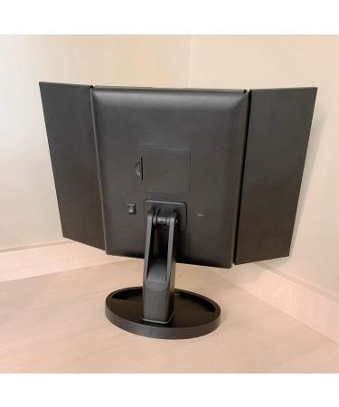 Beifenl Trifold Portable LED Foldable Mirror USB Desktop Beauty Mirror Smart Contact - Black - Buy Online on GoSupps.com