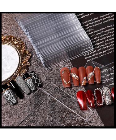 150 Pcs Transparent Nail Art Display Stand with Double Sided Tapes - Salon Quality Fake Nails Packaging for Home and Office Decor - Buy Online on GoSupps.com