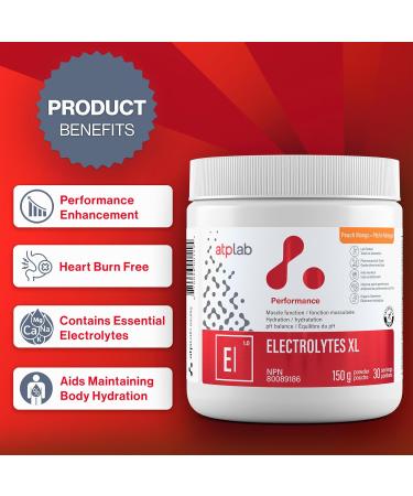 ATP LAB Electrolytes XL 150g - Enhance Muscle Function Hydration & pH Balance | International Shipping Available - Buy Online on GoSupps.com
