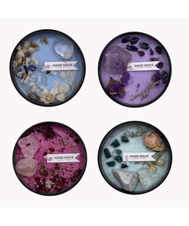 Wicca Crystal Moonlight Guidance Candle - Vegan Soy Wax, Moonlight Musk Scent - Cleansing & Positivity - Buy Online on GoSupps.com