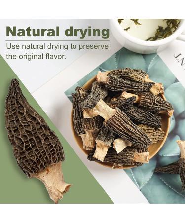 KASVAN Wild Dried Morel Mushrooms 1oz - Tender & Delicious Morchella Conica Meat - Rich in Nutrients, Easy to Eat - Dehydrated, Vegetarian-Friendly - Buy Online on GoSupps.com