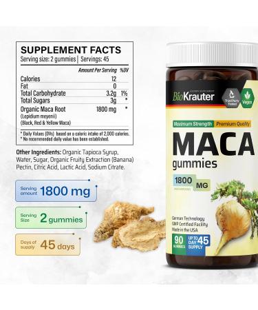 BIO KRAUTER Maca 90 Gummies & Ginseng Tincture 2 Fl. Oz - Buy Online on GoSupps.com