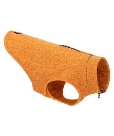 Kurgo Core Dog Sweater Lightweight Fleece With 2-Way Zipper Compatible with Dog Harness Size XL Orange Orange XL