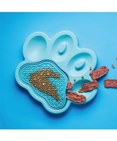 PetDreamHouse PAW 2-in-1 Slow Feeder Interactive Bowl & Lick Mat - Blue - Buy Online on GoSupps.com