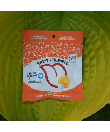 Sweet and Friendly Mints Pack of 10 - KETO AND VEGAN/GLUTEN FREE/DIABETIC FRIENDLY/SUGAR FREE/TOOTH FRIENDLY (5 Creamy Orange) Creamy Orange 10 - Buy Online on GoSupps.com