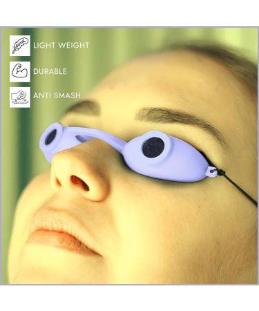 Super Sunnies EVO Flex Tanning Goggles - FDA Compliant UV Bed Glasses with Clear Case (Lavender) - Buy Online on GoSupps.com
