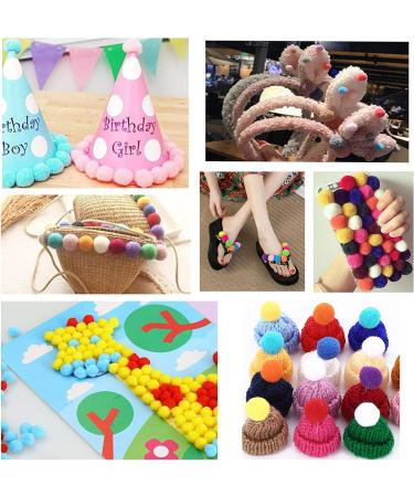 TOAOB 1900pcs 1cm Assorted Pom Poms with Wiggle Eyes for Crafts & Decor - Buy Online on GoSupps.com