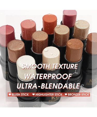 LSxia 2Pcs Highlighter & Contour Stick Makeup Kit - Water-proof, Long Lasting Illuminator & Bronzer Stick for Face Contouring - Buy Online on GoSupps.com