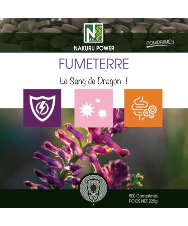 NAKURU | Fumitory | Power Range | Made in France | "Dragon's Blood!" (500 Tablets of 450mg / Net Weight: 225g) - Buy Online on GoSupps.com