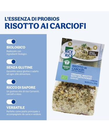  Probios Probios Rice & Rice Risotto with Artichokes Gluten Free Ready to Bake 250g Pack of 8 - Buy Online on GoSupps.com