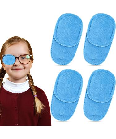 4 Pcs Soft Eye Patches for Kids | Blue Eye Patches for Lazy Eye Amblyopia & Strabismus Treatment - Ideal for Glasses and Post-Surgery Recovery - Buy Online on GoSupps.com