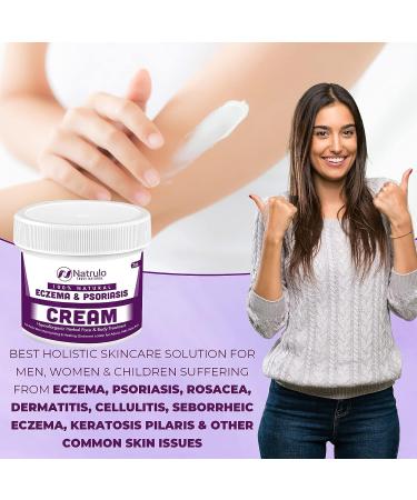 Natrulo Natural Eczema & Psoriasis Cream 2oz Gentle Itch Relief for Adults, Kids & Babies - Buy Online on GoSupps.com