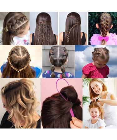 1000Pcs Elastic Rubber Bands with Topsy Tail Hair Tools Set - Hair Braid Accessories for Girls, Women - Black - Buy Online on GoSupps.com