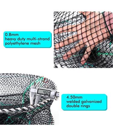 Anglerbasics Portable Crab Trap | Fish Trap for Minnow, Crawfish, Shrimp, Lobster | Bait Snare Trap (17.72x7.87) - Buy Online on GoSupps.com
