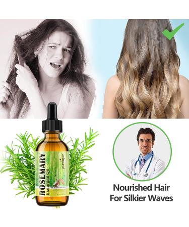 Rosemary Essential Oil for Hair Growth & Skin Care (2 Fl Oz) - Stimulates Growth, Nourishes Scalp, Improves Circulation - Hair Loss Treatment - Buy Online on GoSupps.com