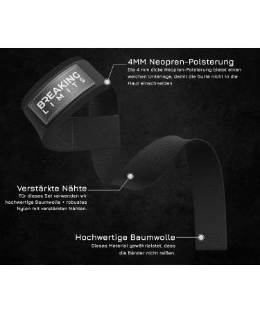 Breaking Limits Train Aids | Weight Lifting Wrist Bandages & Lifting Straps for Strength Training Bodybuilding Powerlifting - Black - Buy Online on GoSupps.com
