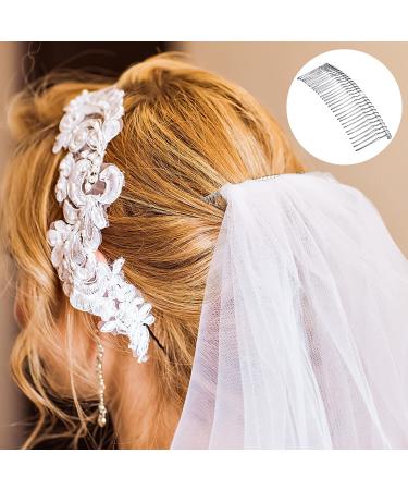 5-Piece Metal Wire Hair Comb Set for Bridal Wedding Veil - 30 Teeth White K - Buy Online on GoSupps.com