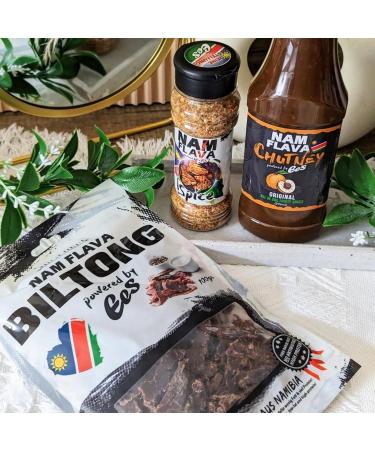Nam Flava Original Biltong - Authentic Namibian Beef Jerky 250g | High Protein Dried Meat Snack (Pack of 5) - Buy Online on GoSupps.com