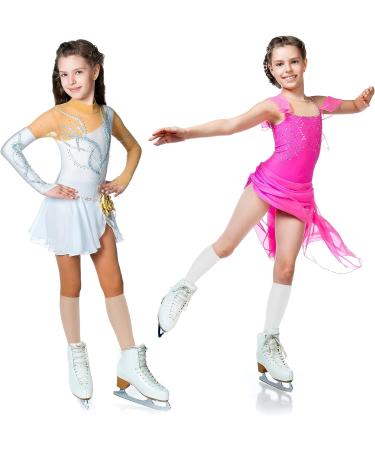 SATINIOR 6 Pairs Solid Color Ice Skating Knee Socks for Women & Girls - Buy Online on GoSupps.com