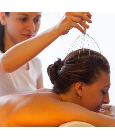 Relaxdays Head Massager - 12 Arm Metal Head Scratcher for Ultimate Relaxation - Red - Buy Online on GoSupps.com
